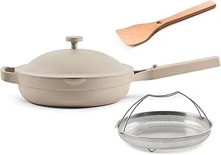 Our Place Always Pan 2.0 | 10.5" Ceramic Pan with Modular Lid, Steamer Basket & Spatula | Patented 10-in-1 Nonstick, Non-Toxic Cookware Made Without PFAS | Induction & Oven-Safe up to 450°F | Steam