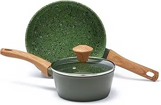 2-Piece Nonstick Cookware Set: 8.5" Egg Pan & 1.4QT Saucepan | 100% Non-Toxic (PFAS/PFOA Free), Dishwasher Safe | The Ultimate Space-Saver for Studio, Dorm & First Apartment